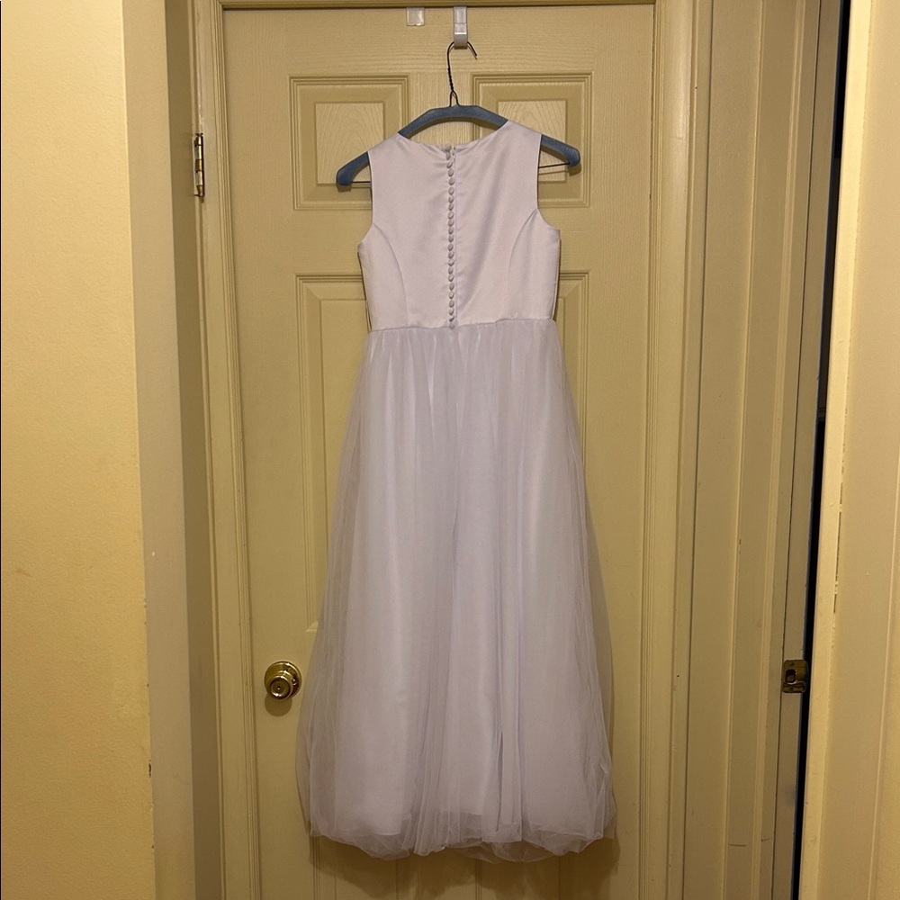 David's Bridal White Formal Kids Dress